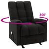 vidaXL Massage Reclining Chair Black Fabric 39.6 in high Swivel