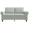 vidaXL 2-seater Sofa Light grey Velvet (100% polyester), metal, textilene