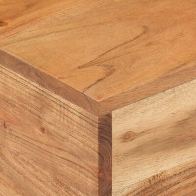 vidaXL Side Table 11.8"x11.8"x13" Solid Acacia Wood