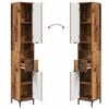 vidaXL Bathroom Cabinet with Drawer Old Wood 12.40 x 12.99 x 74.80 in