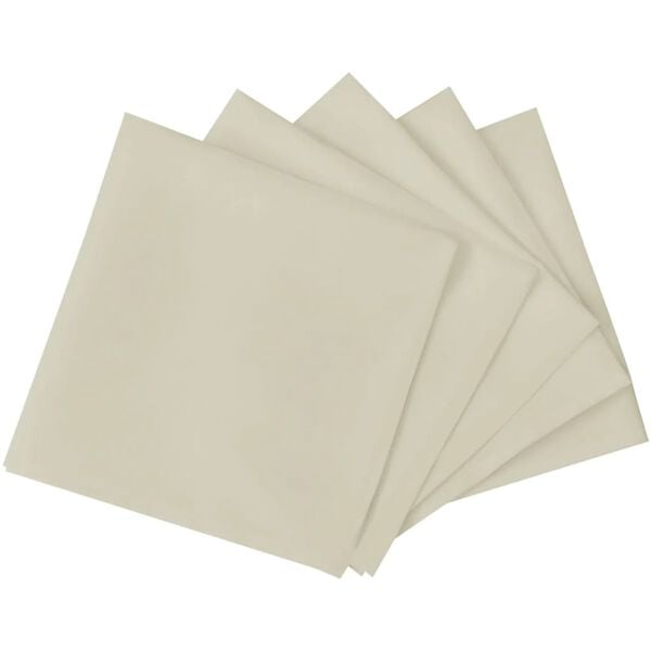 vidaXL Napkin Set of 100 Cream 100% Polyester 19.7 x 19.7 in
