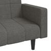 vidaXL Sofa Bed Dark gray Fabric (100% polyester), wood, plastic Large