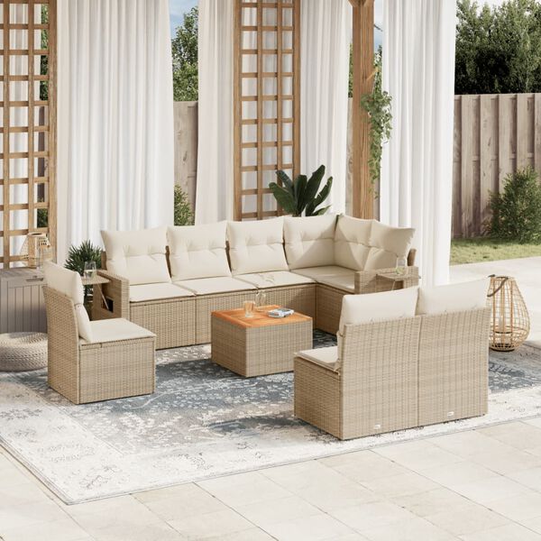 vidaXL Garden Sofa Set Beige