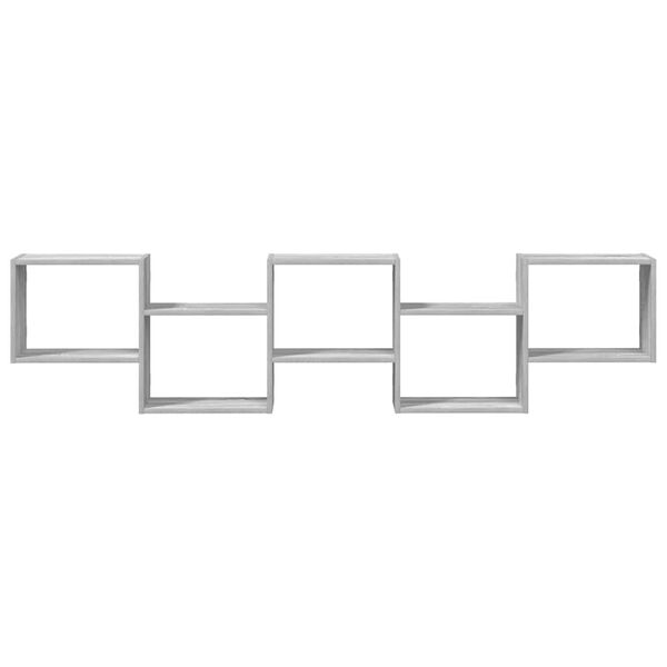 vidaXL Wall Cube Shelf Grey Sonoma Engineered wood Large Wall Cube Shelf