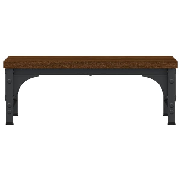 vidaXL Monitor Stand Brown Oak 14.6x9.1x5.5" Engineered Wood