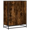vidaXL Shoe Cabinet Smoked Oak Engineered Wood, Metal 29.5x15.0x38.4 in