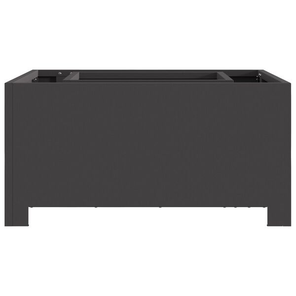 vidaXL Fire Pit Black 23.62 x 23.62 x 11.81 in Steel