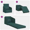vidaXL Sofa Bed Dark Green 25.59 x 31.50 x 32.68 in Fabric