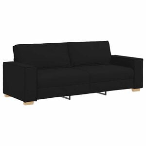 vidaXL 3-Seater Sofa Black 86.6"x30.7"x33.1" Fabric