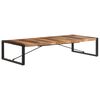 vidaXL Coffee Table Natural Wood, Black Solid Acacia Wood, Rubberwood, Steel