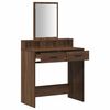 vidaXL Dressing Table with Drawer Brown Oak 31.10 x 16.14 x 55.12 in