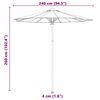vidaXL Garden Parasol Cream white 240 x 240 x 260 cm bamboo