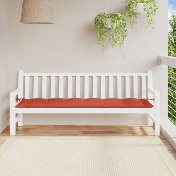 vidaXL Garden Bench Cushion Melange Red 100% Polyester