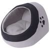 vidaXL Cat Bed Grey and Black Polyester fleece L Cat Bed Cubic