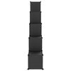 vidaXL Storage Cube Organizer Black PP Plastic 61.0 x 12.6 x 60.4 in.