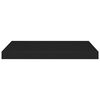 vidaXL Wall Shelf Set of 4 Black Honeycomb MDF, metal Medium