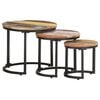 vidaXL Side Tables 3 pcs Solid Reclaimed Wood
