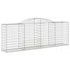 vidaXL Gabion Basket Set of 10 Silver Galvanized iron