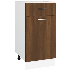 vidaXL Drawer Bottom Cabinet Brown Oak Engineered Wood Standard Cabinet