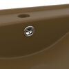 vidaXL Luxury Basin with Faucet Hole Matt Cream 23.6x18.1" Ceramic