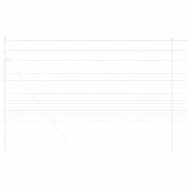 vidaXL Field Fence Silver 82.7 x 3.9 ft Galvanized steel