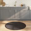 vidaXL Rug Dark brown Bamboo, Polypropylene 39.4 in Diameter