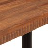 vidaXL Dining Table Honey brown, Black Solid mango wood 47.2x23.6x29.9 in