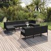vidaXL Garden Lounge Set Black