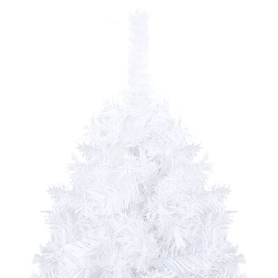 vidaXL Artificial Christmas Tree with LEDs&Ball Set White 59.1" PVC