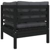 vidaXL Garden Lounge Set 3 Piece Black, Anthracite