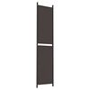 vidaXL 4-Panel Room Divider Brown 78.7"x86.6" Fabric