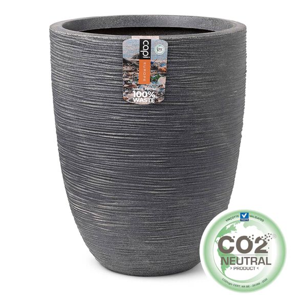 Capi Standing Planter Grey Polyethylene 18.1 x 22.8 in Durable
