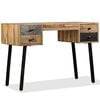 vidaXL Writing Desk Reclaimed Wood Reclaimed Teak, Steel 43.3 in desk