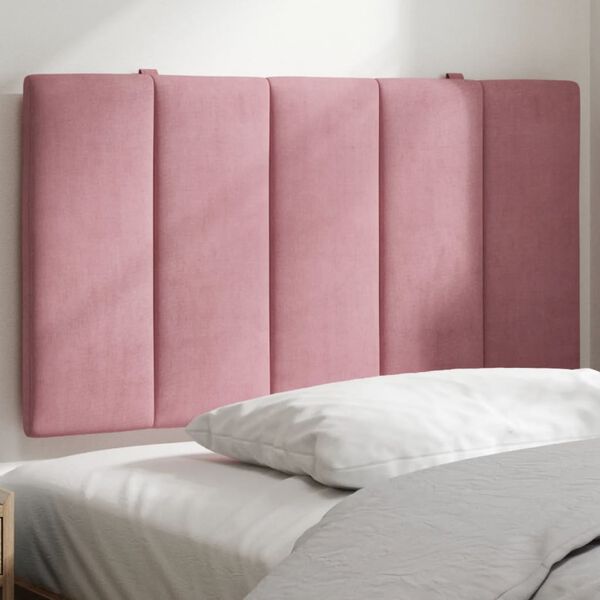 vidaXL Headboard Cushion Pink Velvet (100% polyester) 35.4 in wide