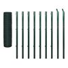 vidaXL Euro Fence Steel 32.8'x5.6' Green