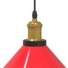 vidaXL Pendant Light Gloss Red Metal Medium Adjustable Armrests
