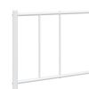 vidaXL Bed Frame White Powder-Coated Steel 72x84 in Bed Frame