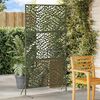 vidaXL Privacy Screen Olive Steel