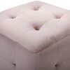 vidaXL Pouffe Pink Polyester, Wood 11.8 in x 11.8 in x 11.8 in Pouffe