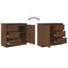 vidaXL Sideboard Brown oak Engineered wood 28.0 x 13.8 x 25.6 in