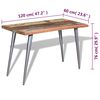 vidaXL Dining Table Multicolor Solid reclaimed wood, steel Medium
