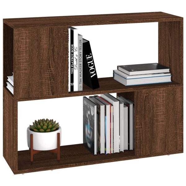 vidaXL Book Cabinet Brown oak Engineered wood 31.5 in x 9.4 in x 24.8 in