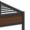 vidaXL Bed Frame Brown Oak Engineered wood and steel