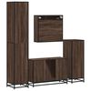 vidaXL Bathroom Furniture Set Brown Oak Engineered wood, metal Large