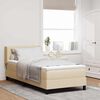 vidaXL Box Spring Bed with Mattress with Mattress Cream 35.4" x 74.8