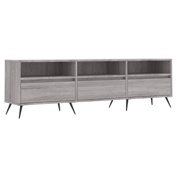 vidaXL TV Cabinet Grey Sonoma Engineered Wood Large TV Cabinet