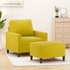 vidaXL Sofa Chair With Footstool Yellow