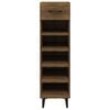 vidaXL Shoe Cabinet Brown Oak Engineered wood Small Shoe Cabinet