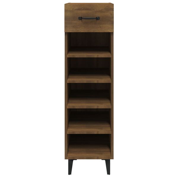 vidaXL Shoe Cabinet Brown Oak Engineered wood Small Shoe Cabinet