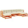 vidaXL Outdoor Sofa Set Wax brown Solid pine wood Large Modular